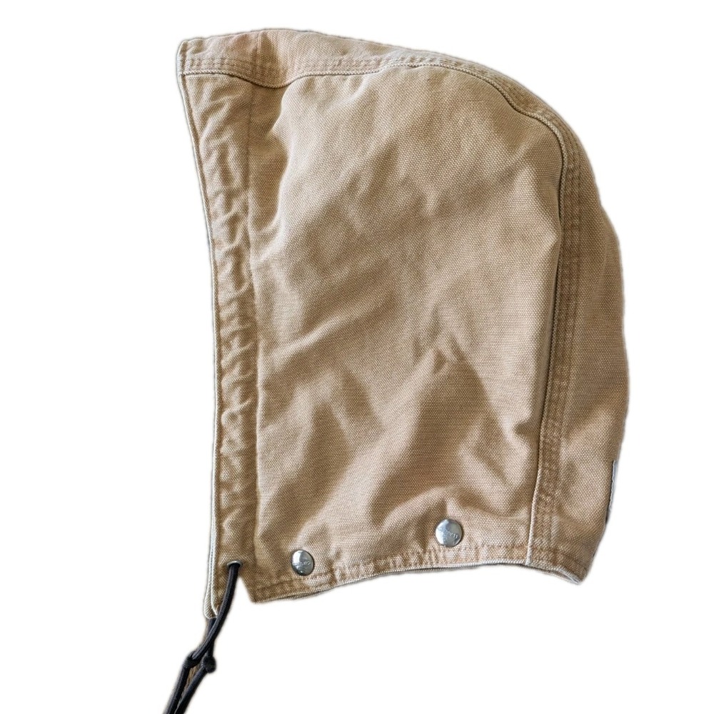 Carhartt Detachable 5 Snap Button Sherpa Lined Brown Hood Only Replacement